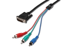 AK-110027 DVI Cable, Link, DVI(24+5) - 3xRCARGB, BL
1.80m, CU, AWG28, shielded, M/M, UL, nickel pla