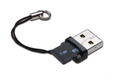 DA-70314-1 Micro SD USB 2.0 Card Reader/Writer - Long Stay for Micro SD (T-Flash) cards SDHC support