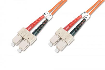 DK-2522-01 FO patch cord, duplex, SC to SC MM OM2 50/125 µ, 1 m - 248392
