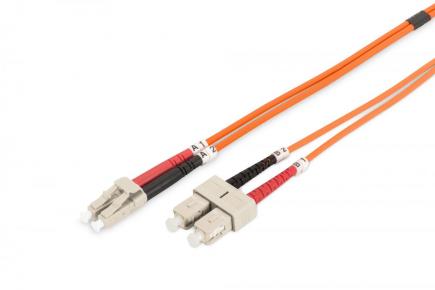 DK-2532-10 FO patch cord, duplex, LC to SC MM OM2 50/125 µ, 10 m - 249450