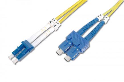 DK-2932-05 Fiber Optic Patch Cord, LC to SC Singlemode 09/125 µ, Duplex Length 5m - 249665